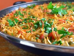 Fideos Crispy a la Jardinera