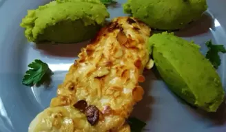 Puré de guisantes tiernos