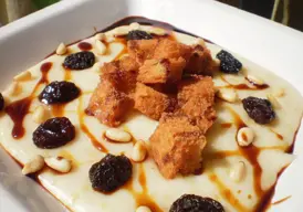 Postre de pasas y miel