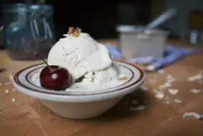 Helado de avena y coco