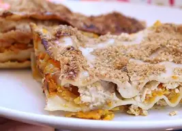 Lasaña de tofu con calabaza