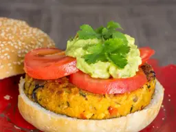 Hamburguesas de queso feta y garbanzos