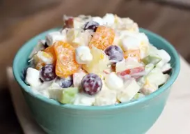 Ensalada cremosa de frutas