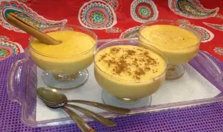Flan de harina de maíz y coco