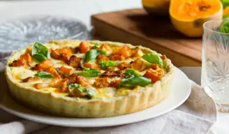 Tarta de vegetales salteados al horno