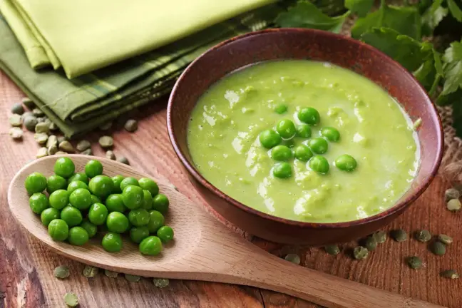 Crema de arvejas con especias
