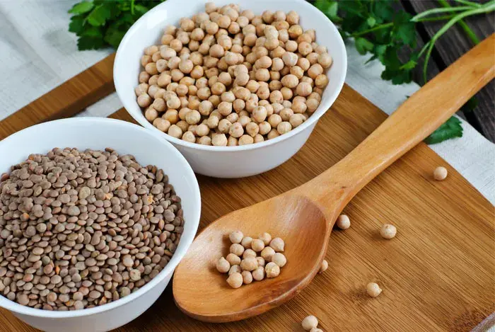 Legumbres y vegetales marinos