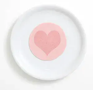 Corazón en plato