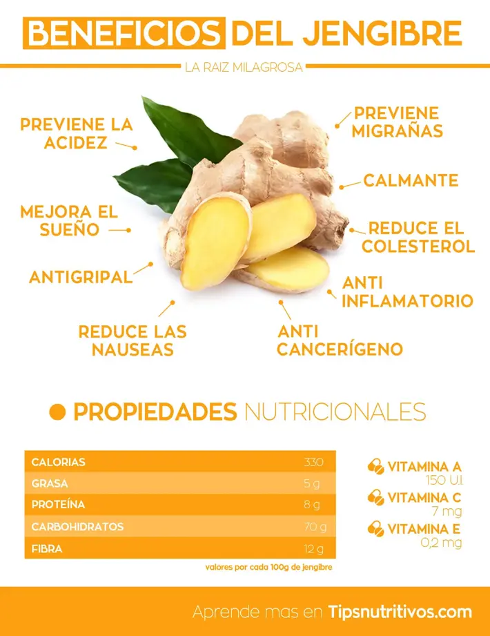 Infografia jengibre