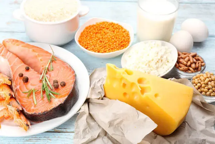 Comida con muchas proteinas