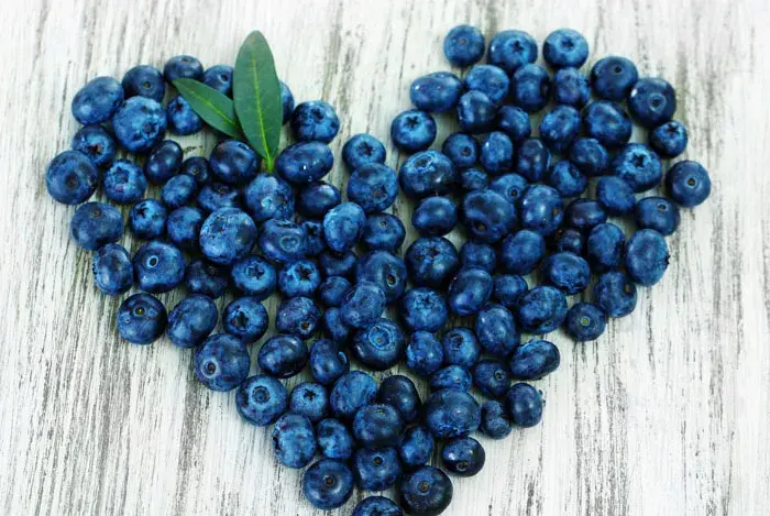 corazon de arandanos