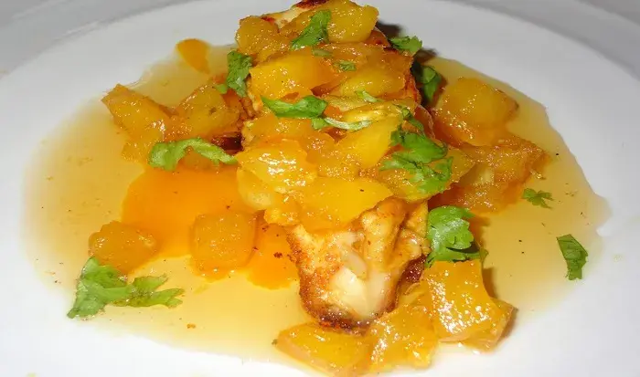 pollo y mango