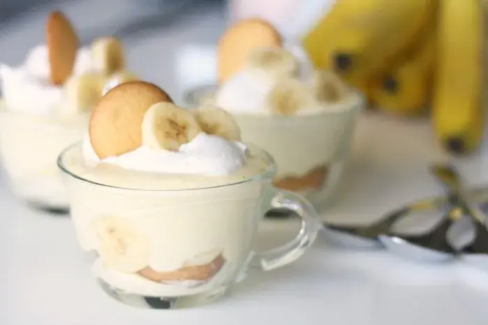 Budín de banana con leche de soja