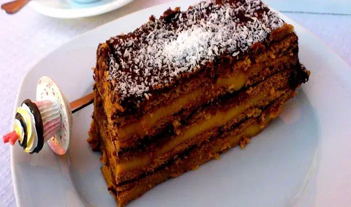 torta de cacao y coco
