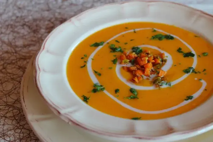 Crema de zanahorias y jengibre