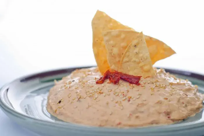 Dip de queso, yogur y zanahoria