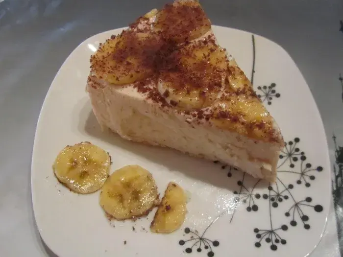 Tarta de bananas y queso
