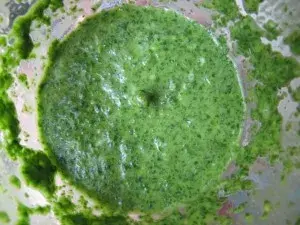 Chutney verde con chile y cilantro