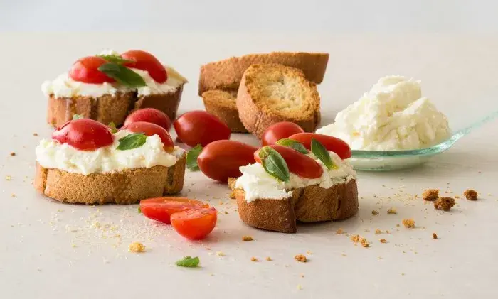 Crostini de Ricotta y espinaca