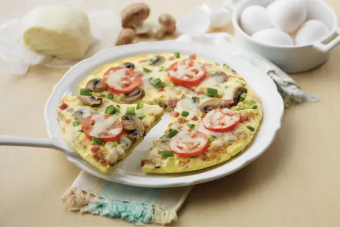 Pizza de tortilla de huevo