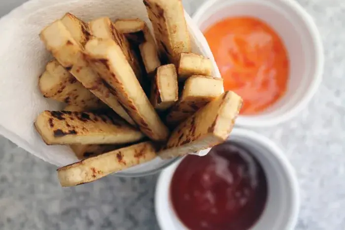 Snack protéico vegetariano de tofu