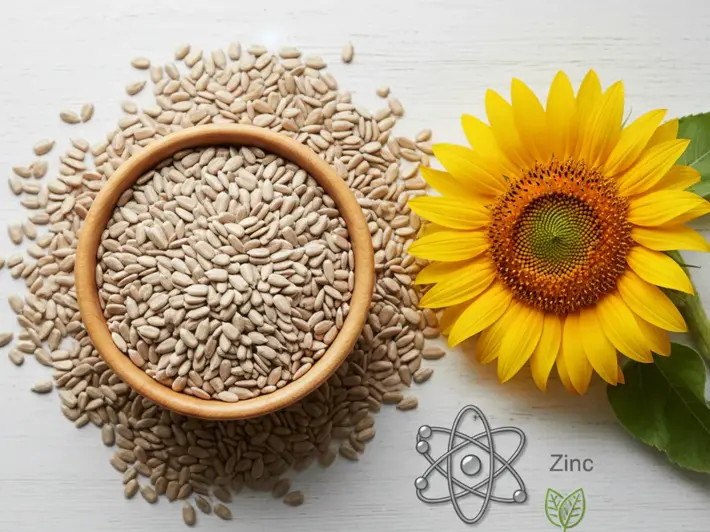 Semillas de girasol ricas en zinc y vitamina E que favorecen la salud del cabello