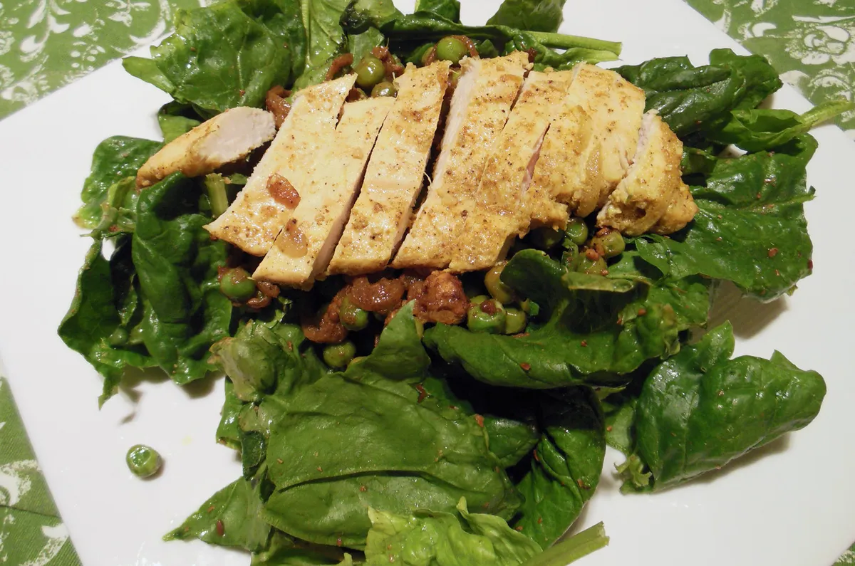 Ensalada de Pollo y Espinacas