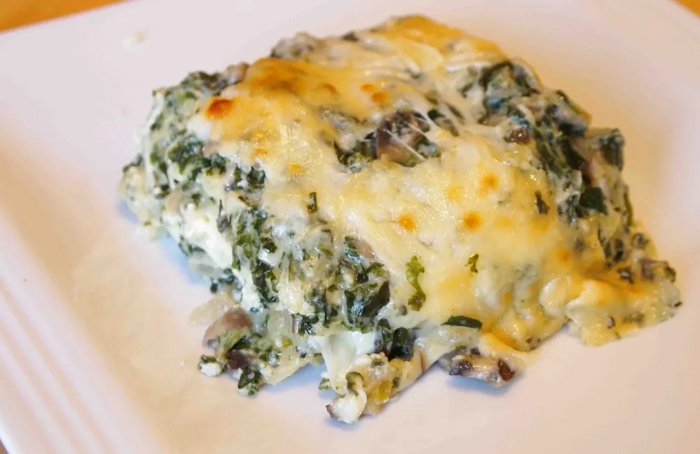 Lasaña de espinacas