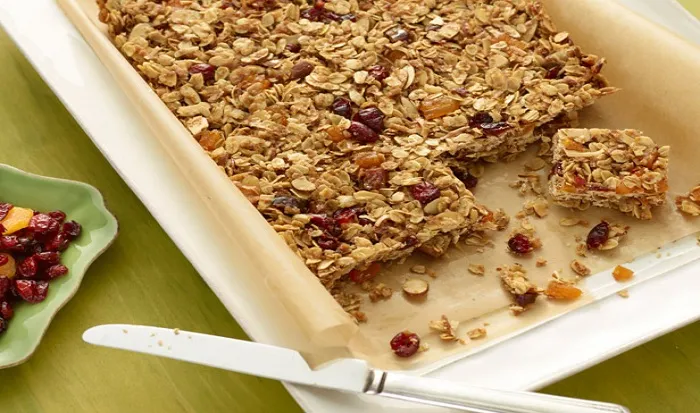 Barra energética de avena y arandanos