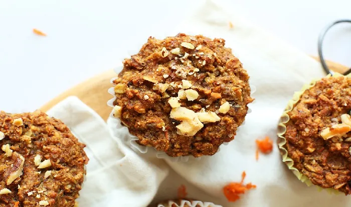 Muffins de Zanahoria y Nueces saludables