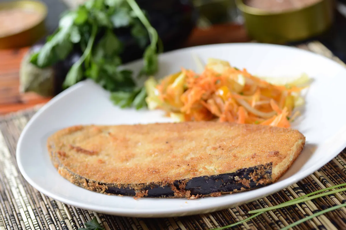 Milanesas de berenjena a la plancha