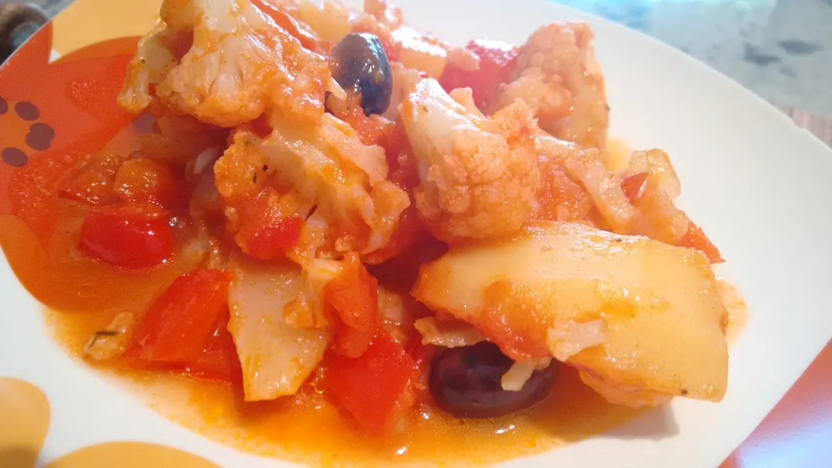 Guiso de coliflor portugués