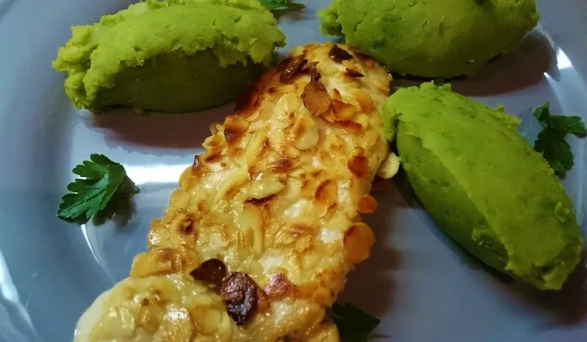 Puré de guisantes tiernos