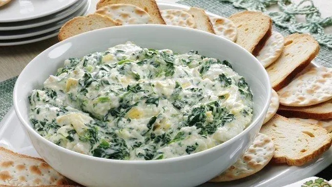 Dip de espinaca tipo picnic