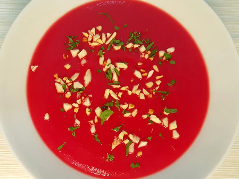 Crema de remolacha y zanahoria