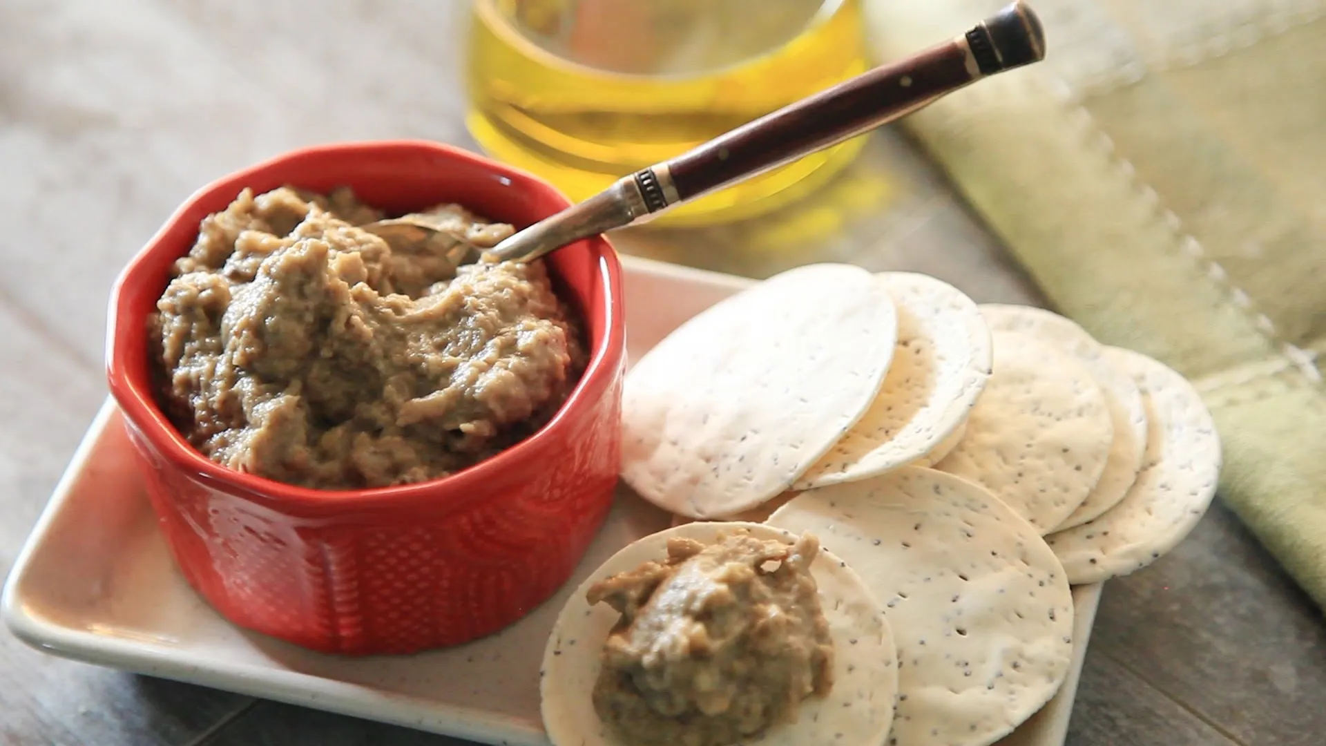 Dip de berenjena y pimentón