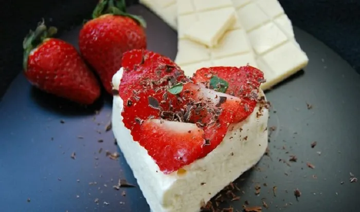 Mousse de chocolate blanco y yogur