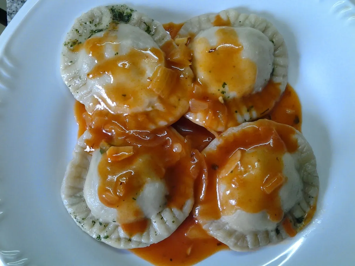 Ravioles de acelga y tofu