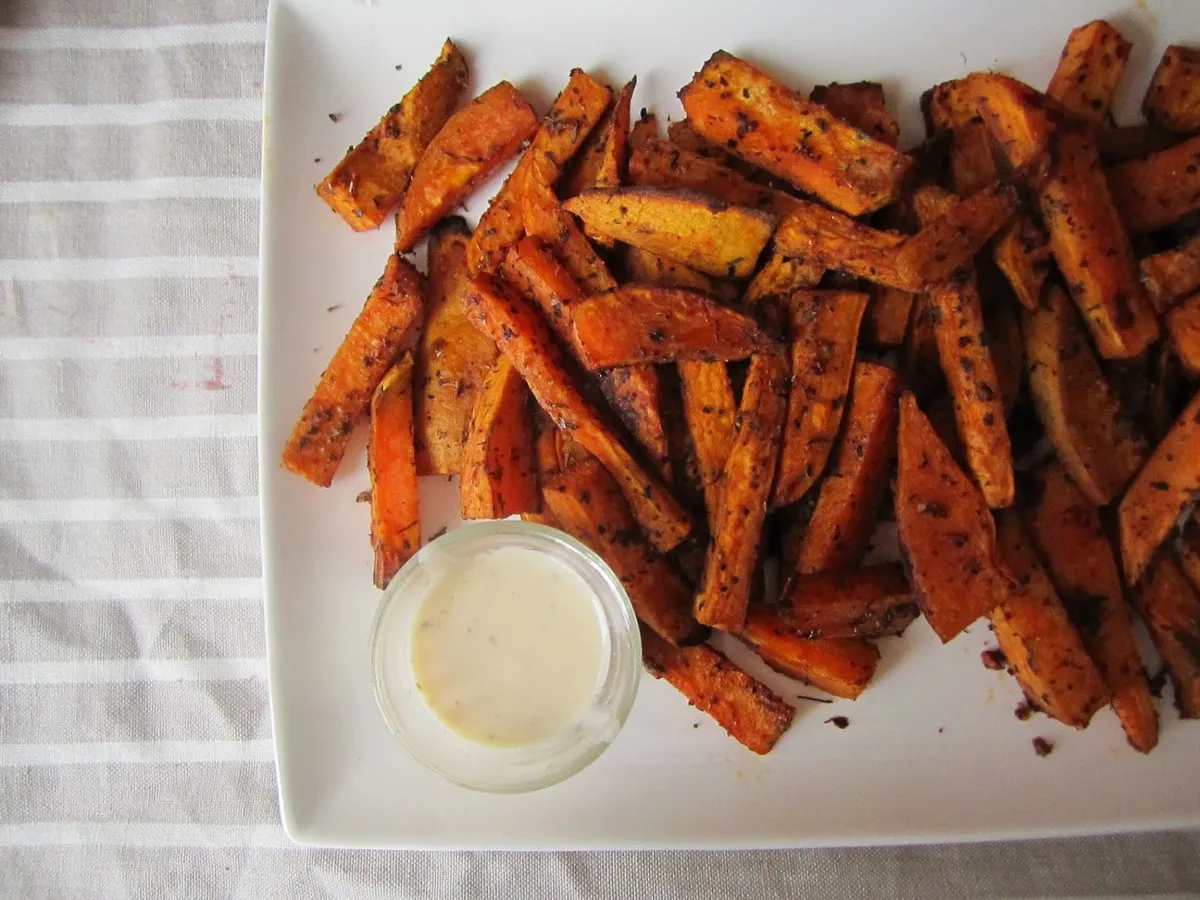 Snack de batatas horneados