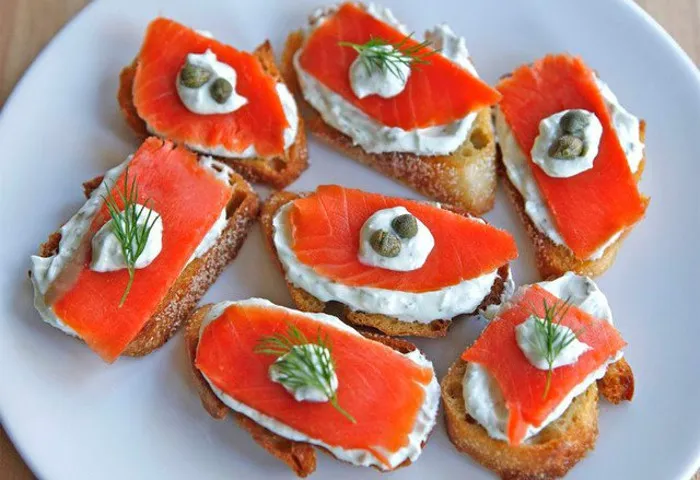 Snacks de salmón ahumado