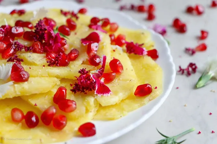 Carpaccio de piña
