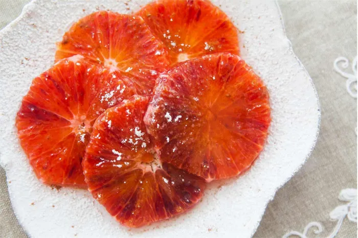 Postre marroquí de naranja