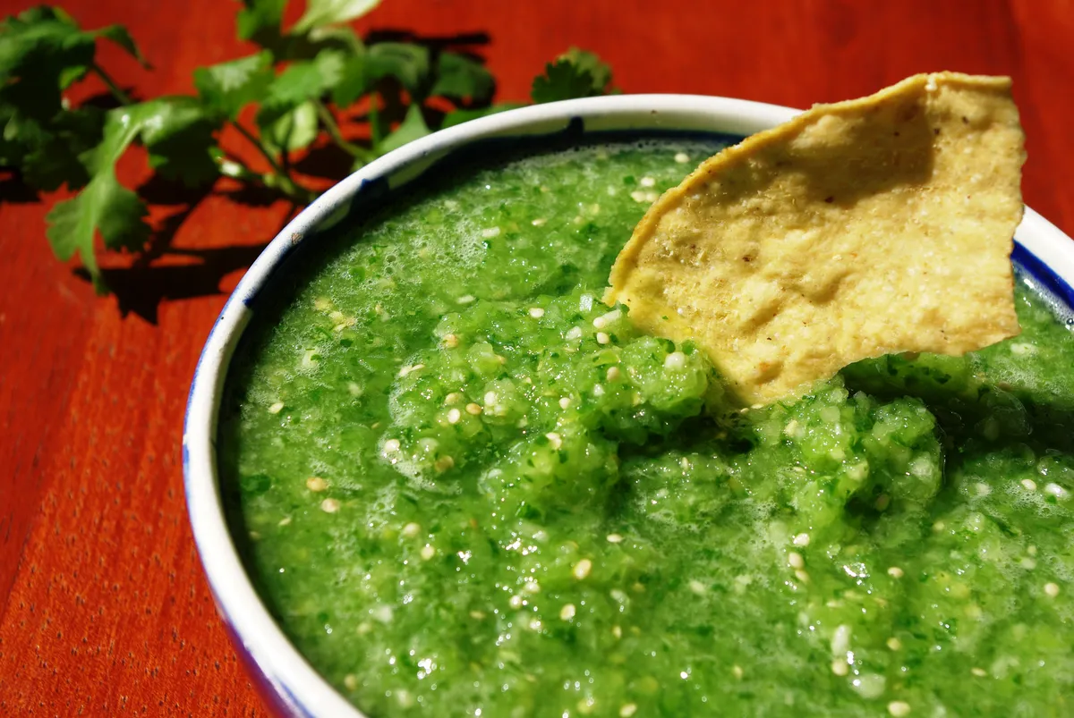 Chutney verde con chile y cilantro