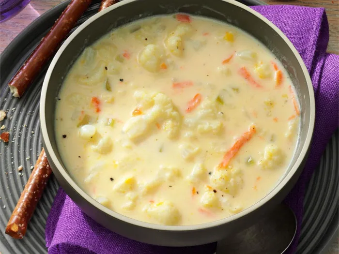 Crema de coliflor de preparación sencilla