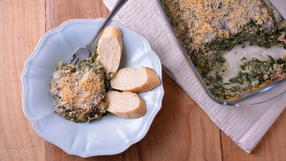 Dip de espinaca y tofu saludable