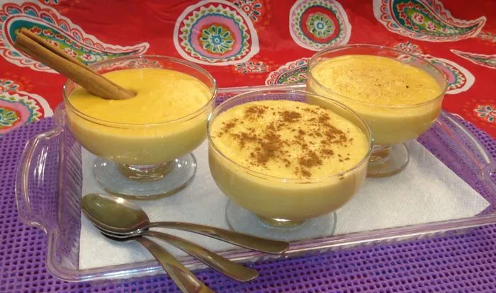 Flan de harina de maíz y coco