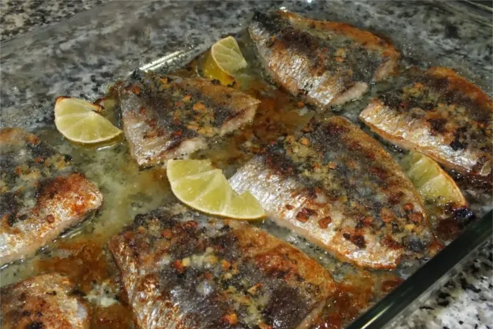Sardinas asadas al horno con limón